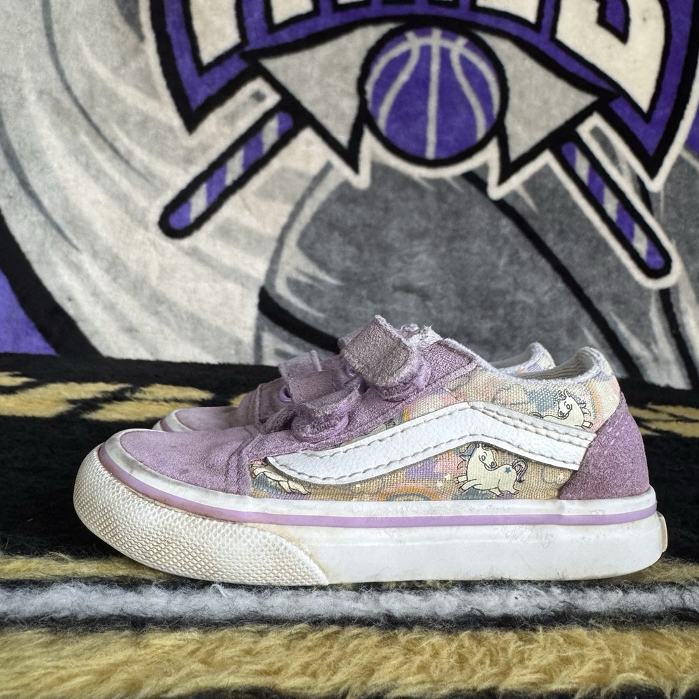 Size 6.5c - Purple Unicorn Vans Toddler Baby Shoes